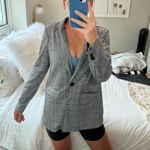 gingham blazer